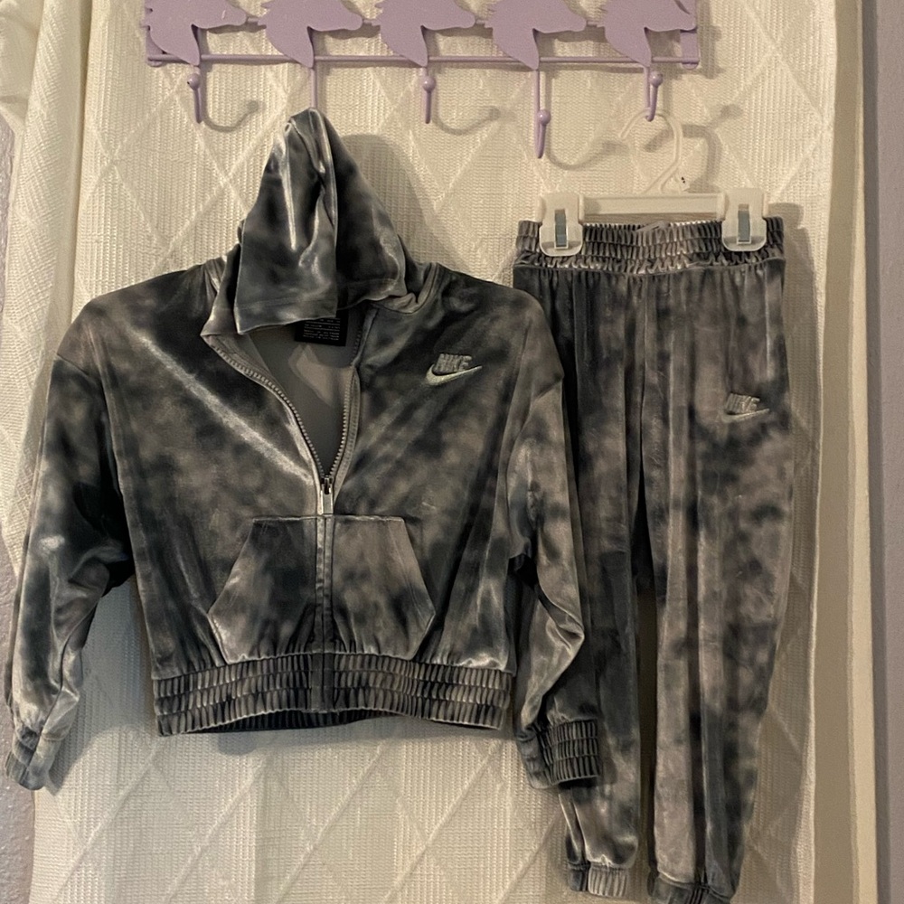 Nike Gray Tie-Dye Tracksuit